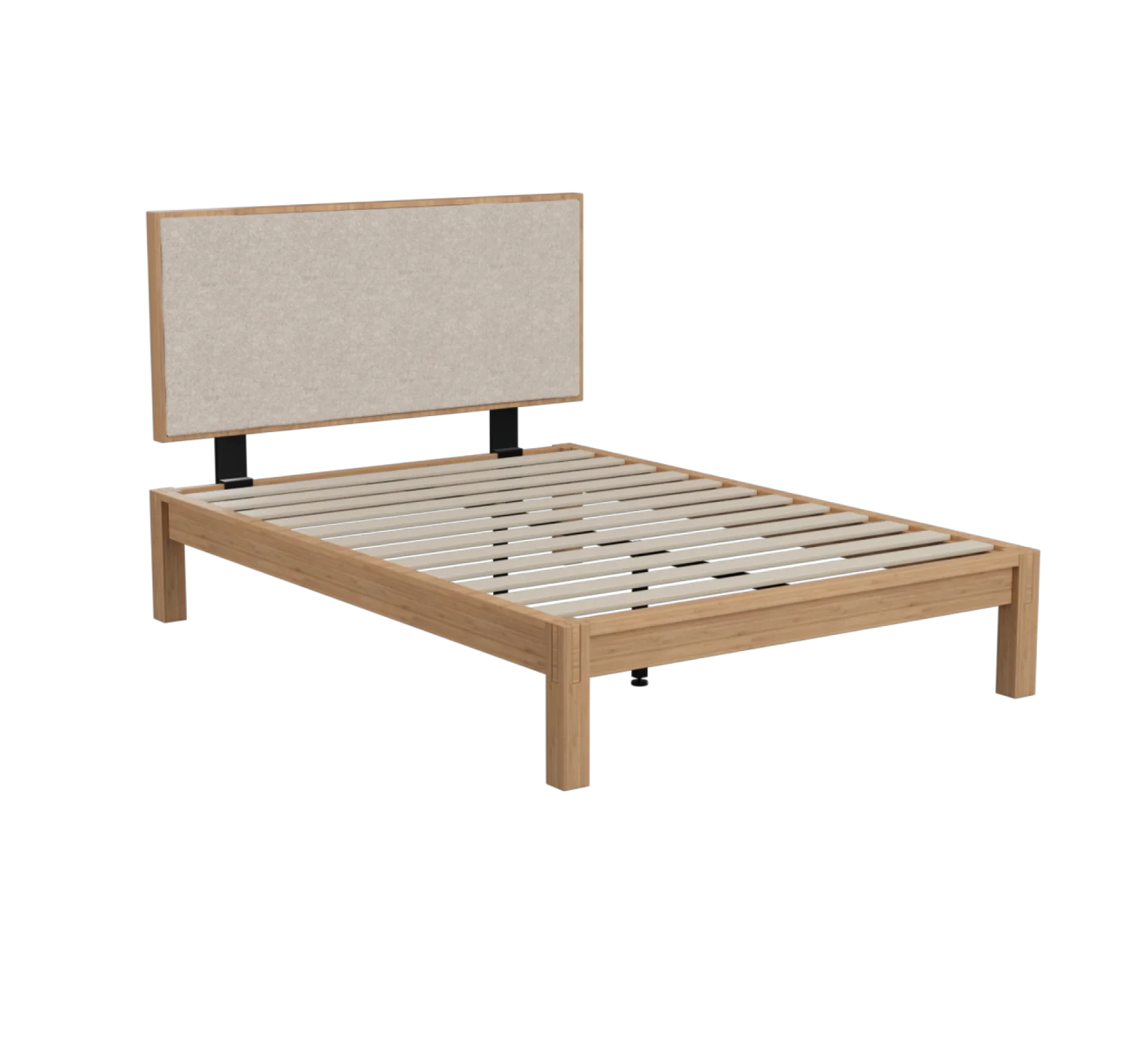 cama con cebecera de bambu
